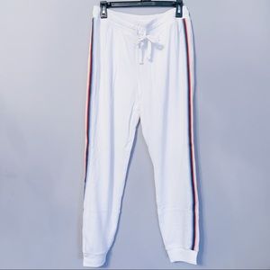 Rainbow Stripe White Joggers *NEW*
